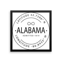 Alabama - Framed Print - Latitude & Longitude