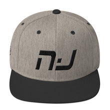 New Jersey - Flat Brim Hat - Black Embroidery - NJ - Many Hat Color Options Available