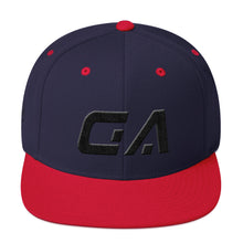 Georgia - Flat Brim Hat - Black Embroidery - GA - Many Hat Color Options Available