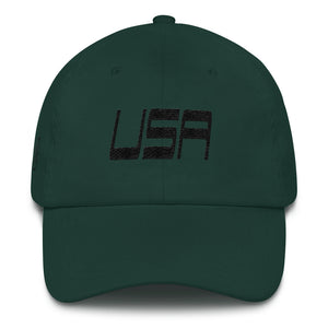USA Designs - Embroidered Low Profile Cotton Hat - USA