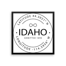 Idaho - Framed Print - Latitude & Longitude