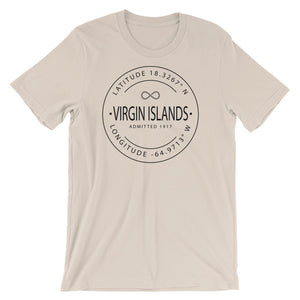 Virgin Islands - Short-Sleeve Unisex T-Shirt - Latitude & Longitude