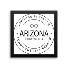 Arizona - Framed Print - Latitude & Longitude