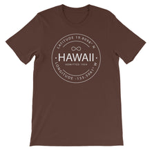 Hawaii - Short-Sleeve Unisex T-Shirt - Latitude & Longitude