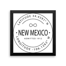 New Mexico - Framed Print - Latitude & Longitude