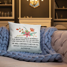 Margo's Collection - Matthew 6:30 Floral - Pillow