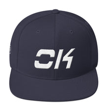 Oklahoma - Flat Brim Hat - White Embroidery - OK - Many Hat Color Options Available