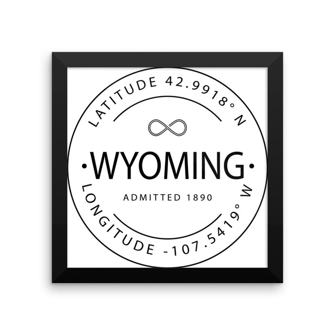 Wyoming - Framed Print - Latitude & Longitude