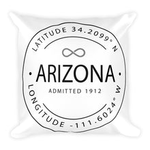 Arizona - Throw Pillow - Latitude & Longitude
