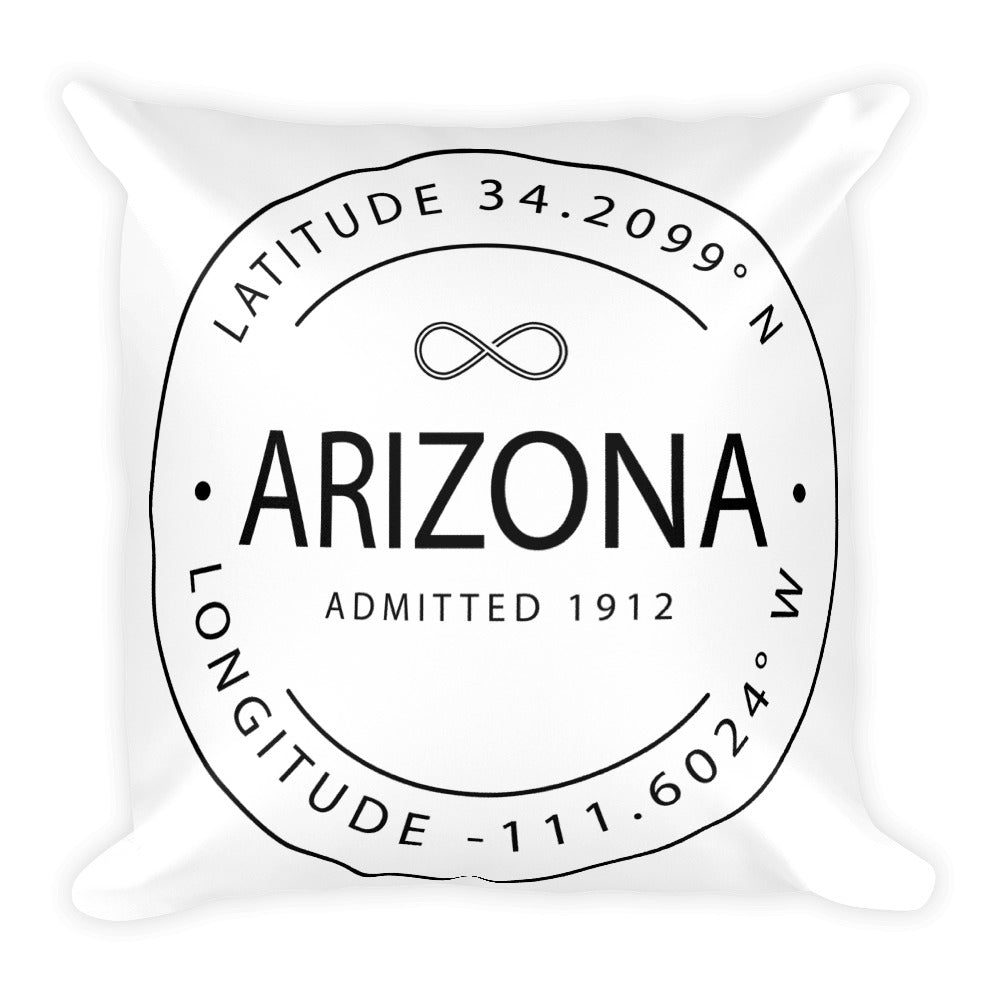 Arizona - Throw Pillow - Latitude & Longitude