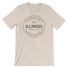 Illinois - Short-Sleeve Unisex T-Shirt - Latitude & Longitude
