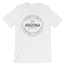 Arizona - Short-Sleeve Unisex T-Shirt - Latitude & Longitude