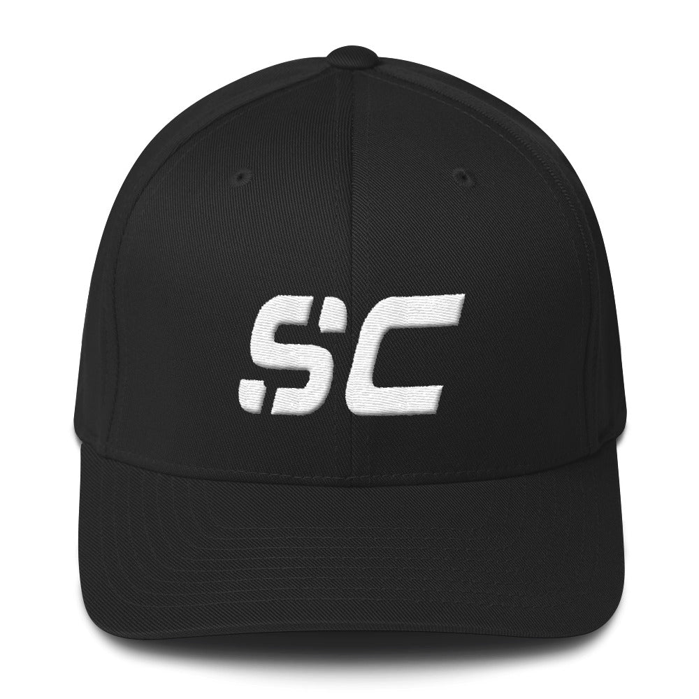 South Carolina - Structured Twill Cap - White Embroidery - SC - Many Hat Color Options Available