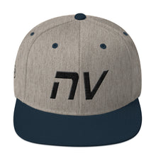 Nevada - Flat Brim Hat - Black Embroidery - NV - Many Hat Color Options Available