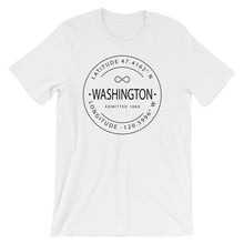 Washington - Short-Sleeve Unisex T-Shirt - Latitude & Longitude