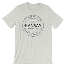 Kansas - Short-Sleeve Unisex T-Shirt - Latitude & Longitude