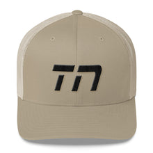 Tennessee - Mesh Back Trucker Cap - Black Embroidery - TN - Many Hat Color Options Available