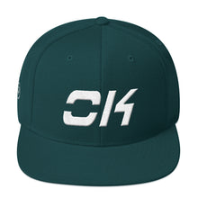 Oklahoma - Flat Brim Hat - White Embroidery - OK - Many Hat Color Options Available