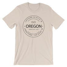 Oregon - Short-Sleeve Unisex T-Shirt - Latitude & Longitude