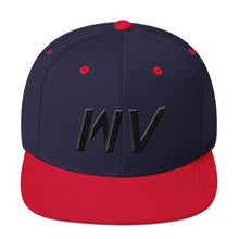 West Virginia - Flat Brim Hat - Black Embroidery - WV - Many Hat Color Options Available