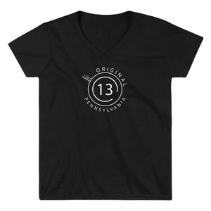 Pennsylvania - Women's Casual V-Neck Shirt - Original 13