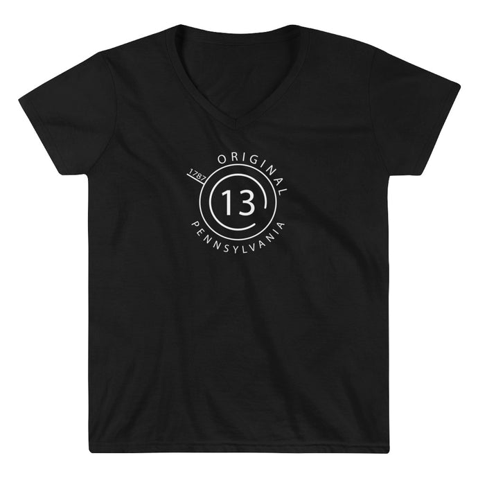 Pennsylvania - Women's Casual V-Neck Shirt - Original 13