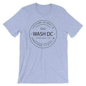 Washington DC - Short-Sleeve Unisex T-Shirt - Latitude & Longitude
