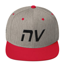 Nevada - Flat Brim Hat - Black Embroidery - NV - Many Hat Color Options Available
