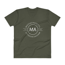 Massachusetts - V-Neck T-Shirt - Reflections
