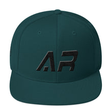 Arkansas - Flat Brim Hat - Black Embroidery - AR - Many Hat Color Options Available