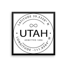 Utah - Framed Print - Latitude & Longitude
