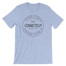 Connecticut - Short-Sleeve Unisex T-Shirt - Latitude & Longitude