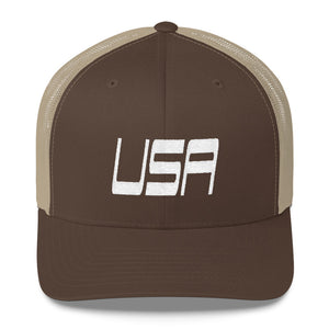 USA Designs - Embroidered Trucker Hat - USA