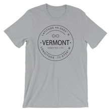 Vermont - Short-Sleeve Unisex T-Shirt - Latitude & Longitude
