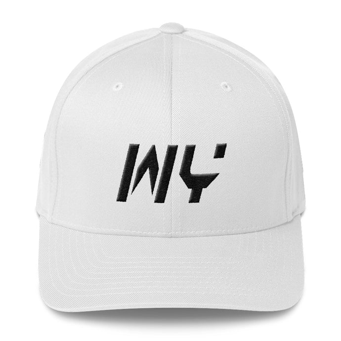 Wyoming - Structured Twill Cap - Black Embroidery - WY - Many Hat Color Options Available