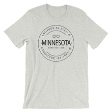 Minnesota - Short-Sleeve Unisex T-Shirt - Latitude & Longitude