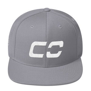 Colorado - Flat Brim Hat - White Embroidery - CO - Many Hat Color Options Available