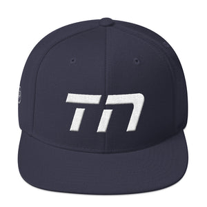 Tennessee - Flat Brim Hat - White Embroidery - TN - Many Hat Color Options Available