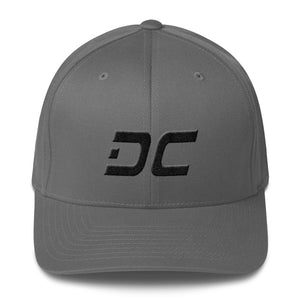 Washington DC - Structured Twill Cap - Black Embroidery - DC - Many Hat Color Options Available