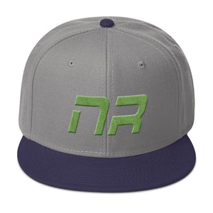 Native Realm - Flat Brim Hat - Green Embroidery - NR - Many Hat Color Options Available