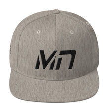 Minnesota - Flat Brim Hat - Black Embroidery - MN - Many Hat Color Options Available