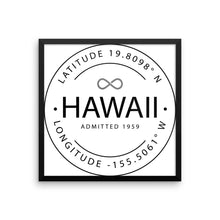 Hawaii - Framed Print - Latitude & Longitude