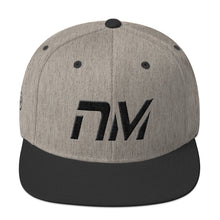 New Mexico - Flat Brim Hat - Black Embroidery - NM - Many Hat Color Options Available