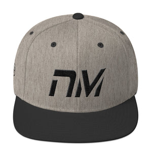 New Mexico - Flat Brim Hat - Black Embroidery - NM - Many Hat Color Options Available
