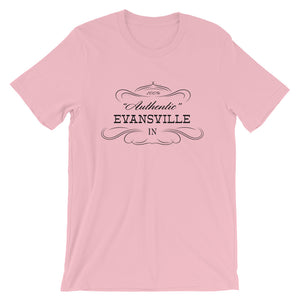 Indiana - Evansville IN - Short-Sleeve Unisex T-Shirt - "Authentic"