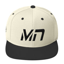 Minnesota - Flat Brim Hat - Black Embroidery - MN - Many Hat Color Options Available