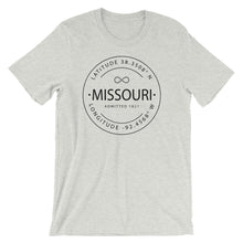 Missouri - Short-Sleeve Unisex T-Shirt - Latitude & Longitude