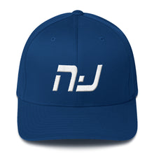 New Jersey - Structured Twill Cap - White Embroidery - NJ - Many Hat Color Options Available