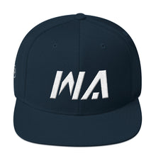 Washington - Flat Brim Hat - White Embroidery - WA - Many Hat Color Options Available