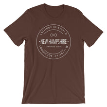 New Hampshire - Short-Sleeve Unisex T-Shirt - Latitude & Longitude